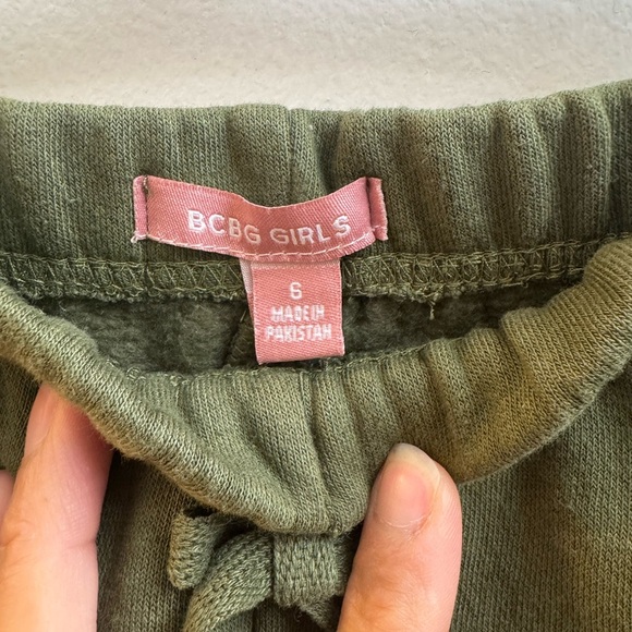 BCBG Kids Olive and Pink Sweatpants Set - Picture 7 of 7